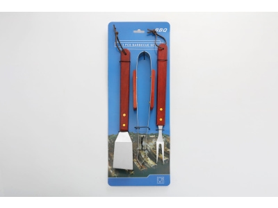 3-dílná sada grilovacího nářadí s dřevěnou rukojetí UG Grill