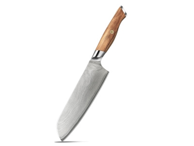 Nůž Santoku 17,8/32cm Nerezová ocel 3/olivové dřevo Gooda