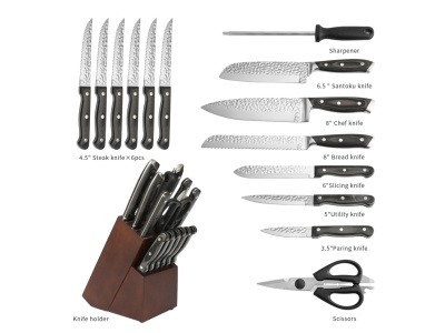 Dárková sada kuchyňských nožů se stojanem 15ks UG Grill