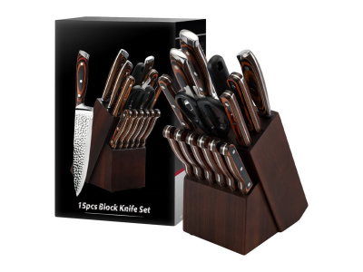Dárková sada kuchyňských nožů se stojanem 15ks UG Grill