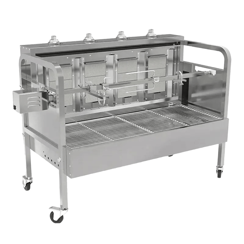 Nerezové grily na kuře, kýtu a pečeni