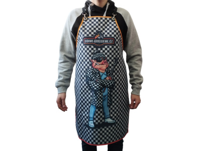 Zástěra Pepe na grilování s karabinami č.1 UG Grill