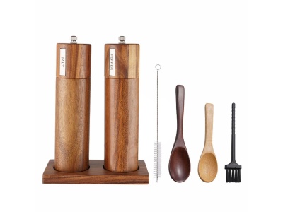 Sada 2x ruční mlýnek 21,4cm z akácie s příslušenstvím UG Grill