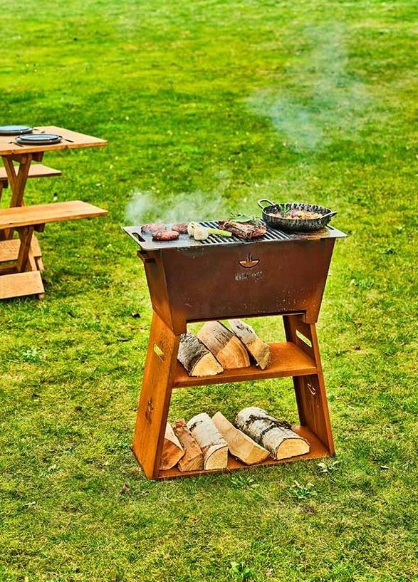 Kompaktní gril URBAN CORTEN White Fire - Obrázek 2