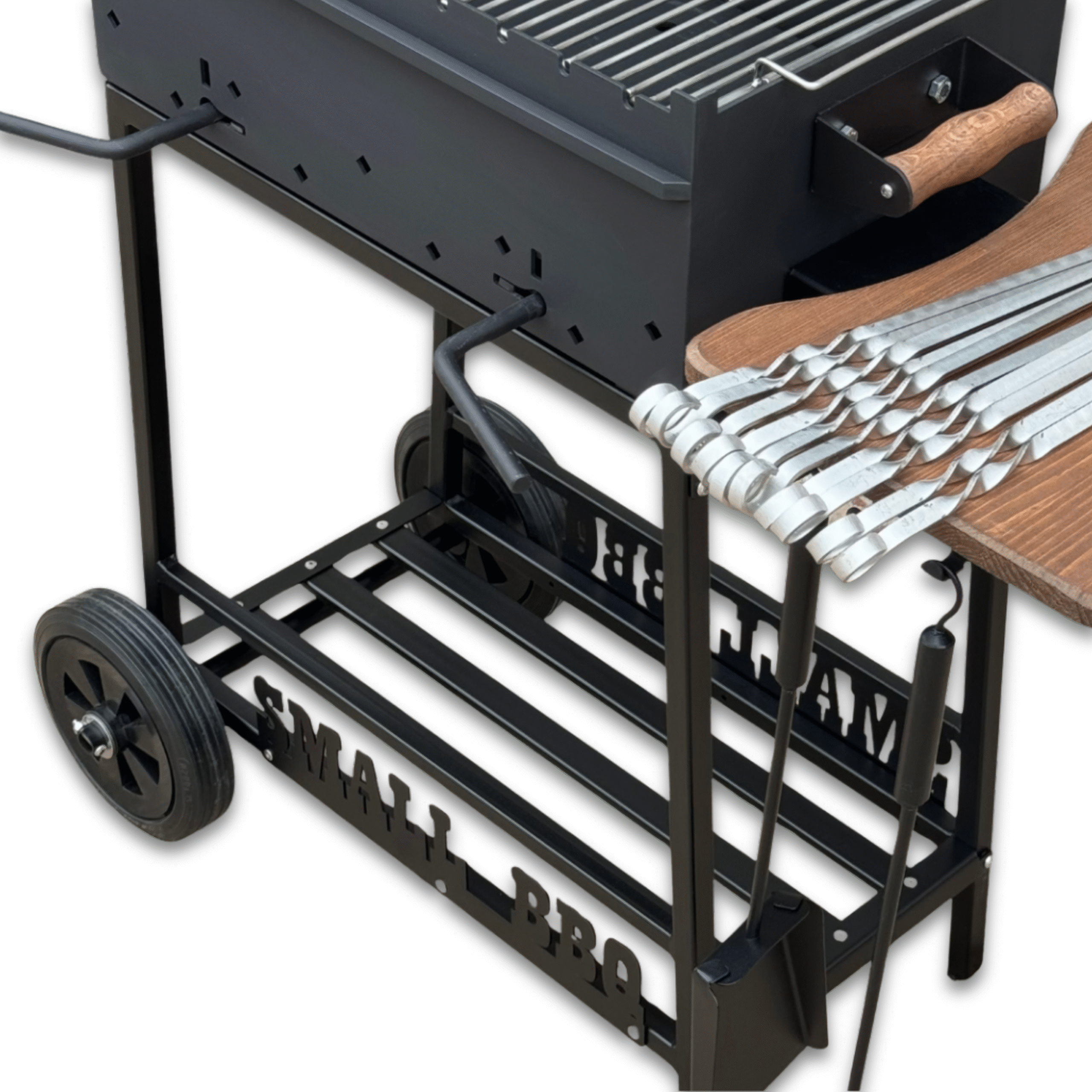 SMALL BBQ špízový gril na dřevo 50cm Kalme - Obrázek 7