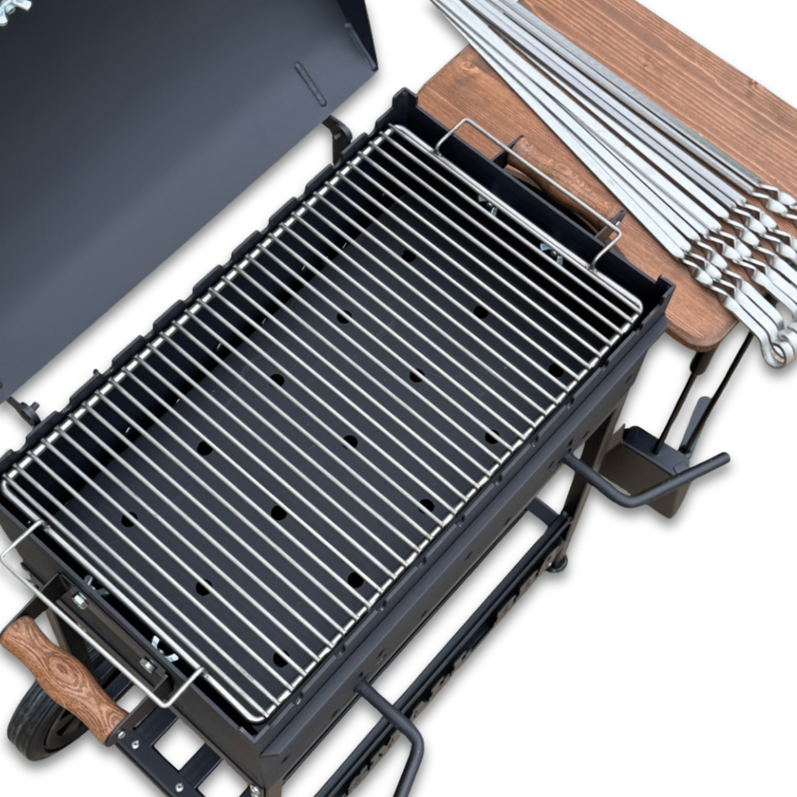SMALL BBQ špízový gril na dřevo 50cm Kalme - Obrázek 10