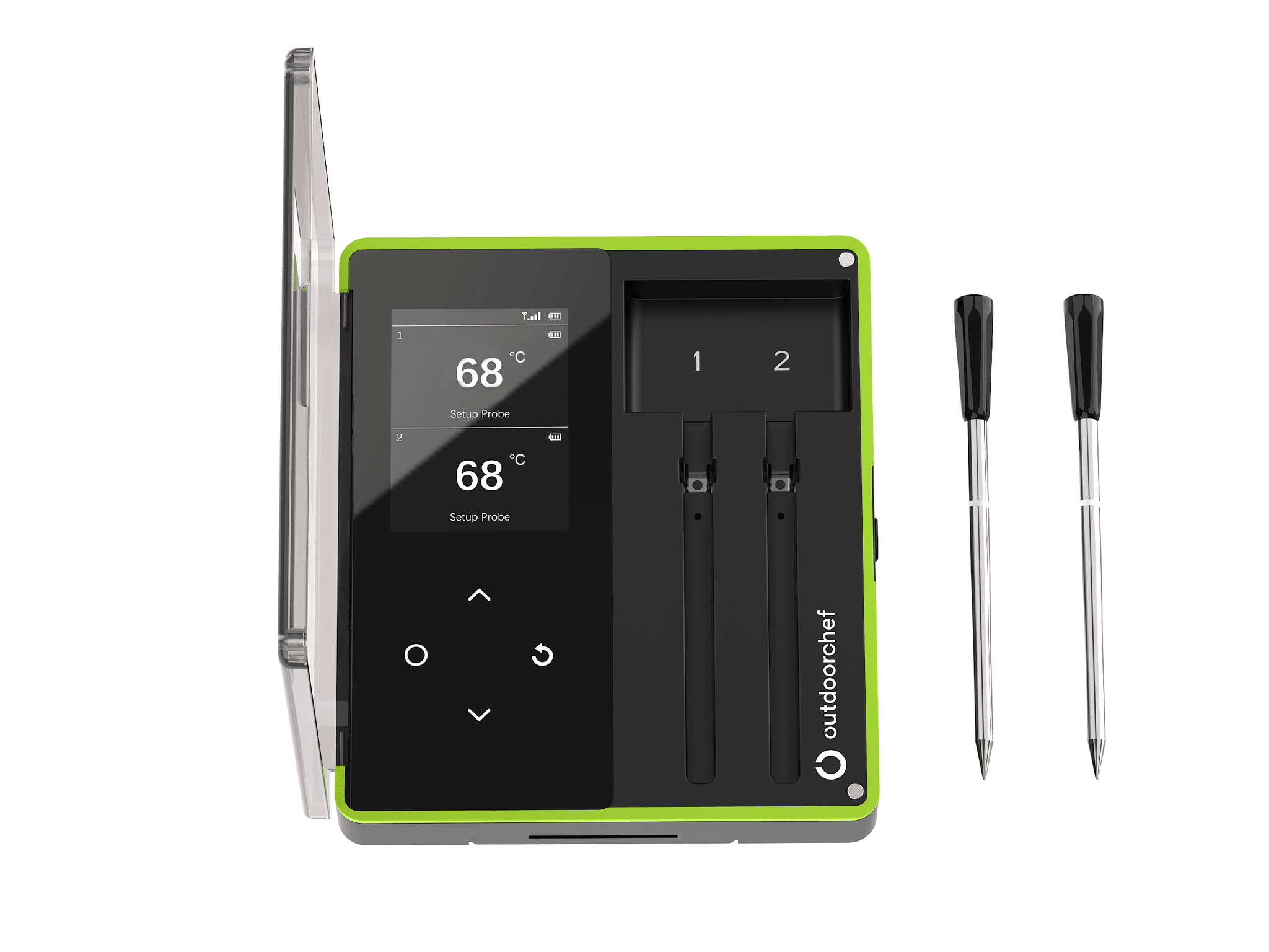 Outdoorchef bezdrátový teploměr na maso 2 sondy, Bluetooth, 200m Easy Check Dual, 14.491.95