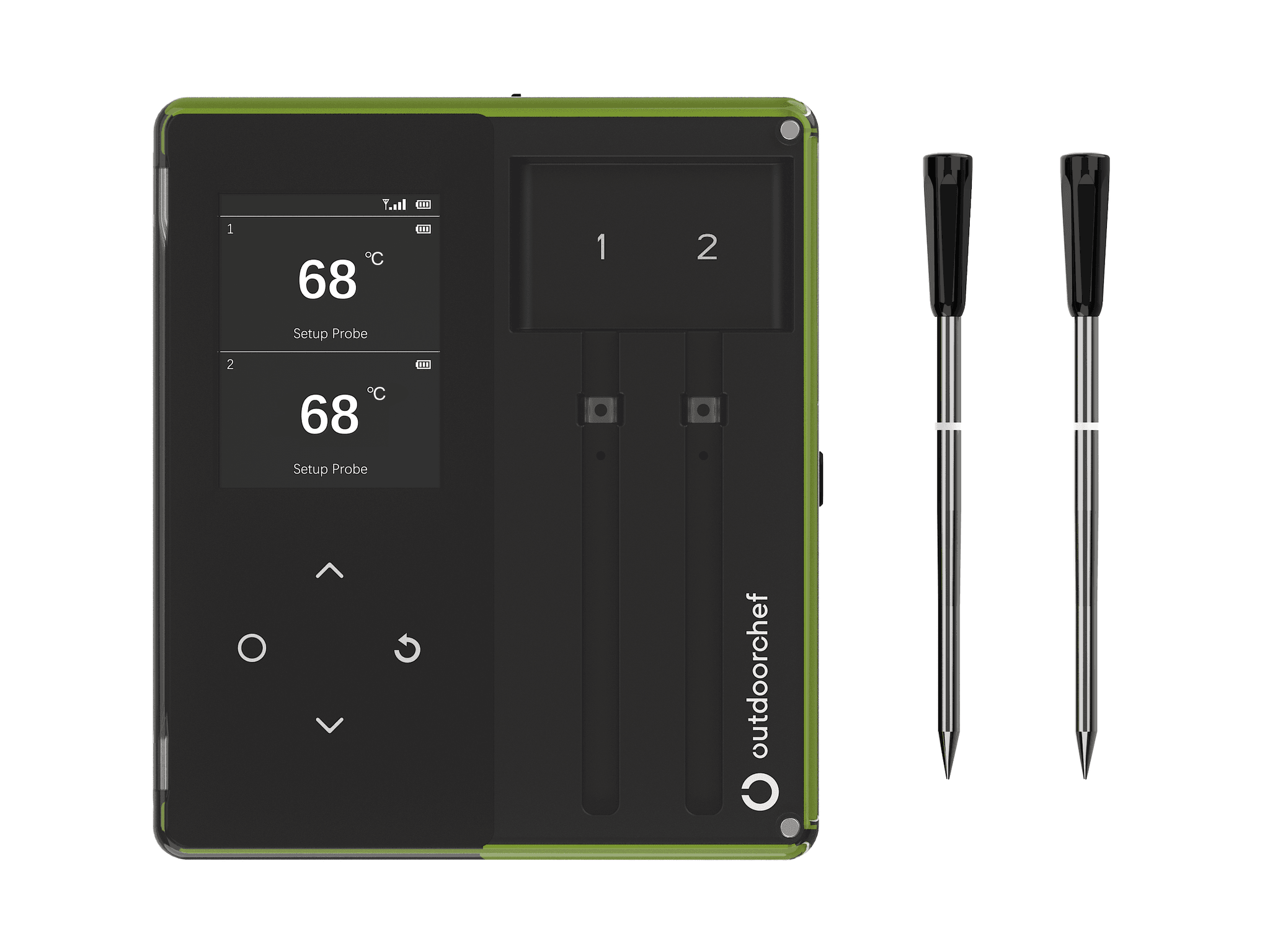Outdoorchef bezdrátový teploměr na maso 2 sondy, Bluetooth, 200m Easy Check Dual, 14.491.95
