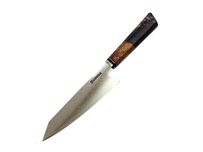 Nůž Kiritsuke 20,5/35cm Damašková ocel 67/dřevo & purpurová pryskyřice Gooda