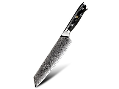 Nůž Kiritsuke 21/34cm Damašková ocel 67/černý mramor pryskyřice Gooda