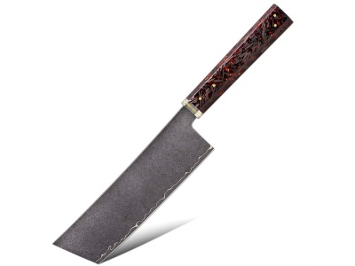 Nůž Nakiri 18/33cm 3-vrstvá VG-10/mosaz a karbonové vlákno Gooda