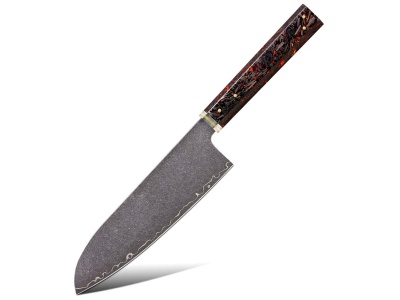 Nůž Santoku 18/33cm 3-vrstvá VG-10/mosaz a karbonové vlákno Gooda