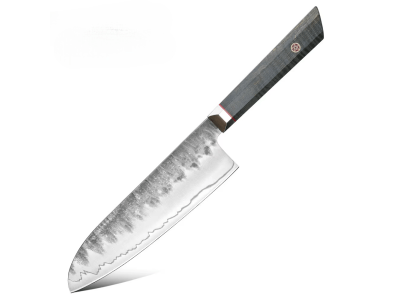 Nůž Santoku 18/32cm 3-vrstvá ocel/nerez objímka a burl dřevo Gooda