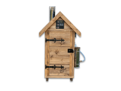 Elektrická dřevěná udírna s dymboxem 180L hnědá Kalme