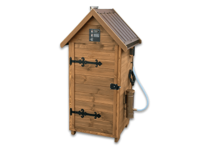 Elektrická dřevěná udírna s dymboxem 520L hnědá Kalme