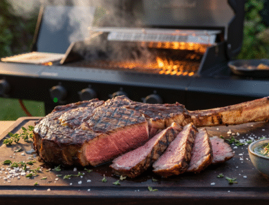 Tomahawk steak na Outdoorchef Heat C435: celý postup od přípravy po chimichurri