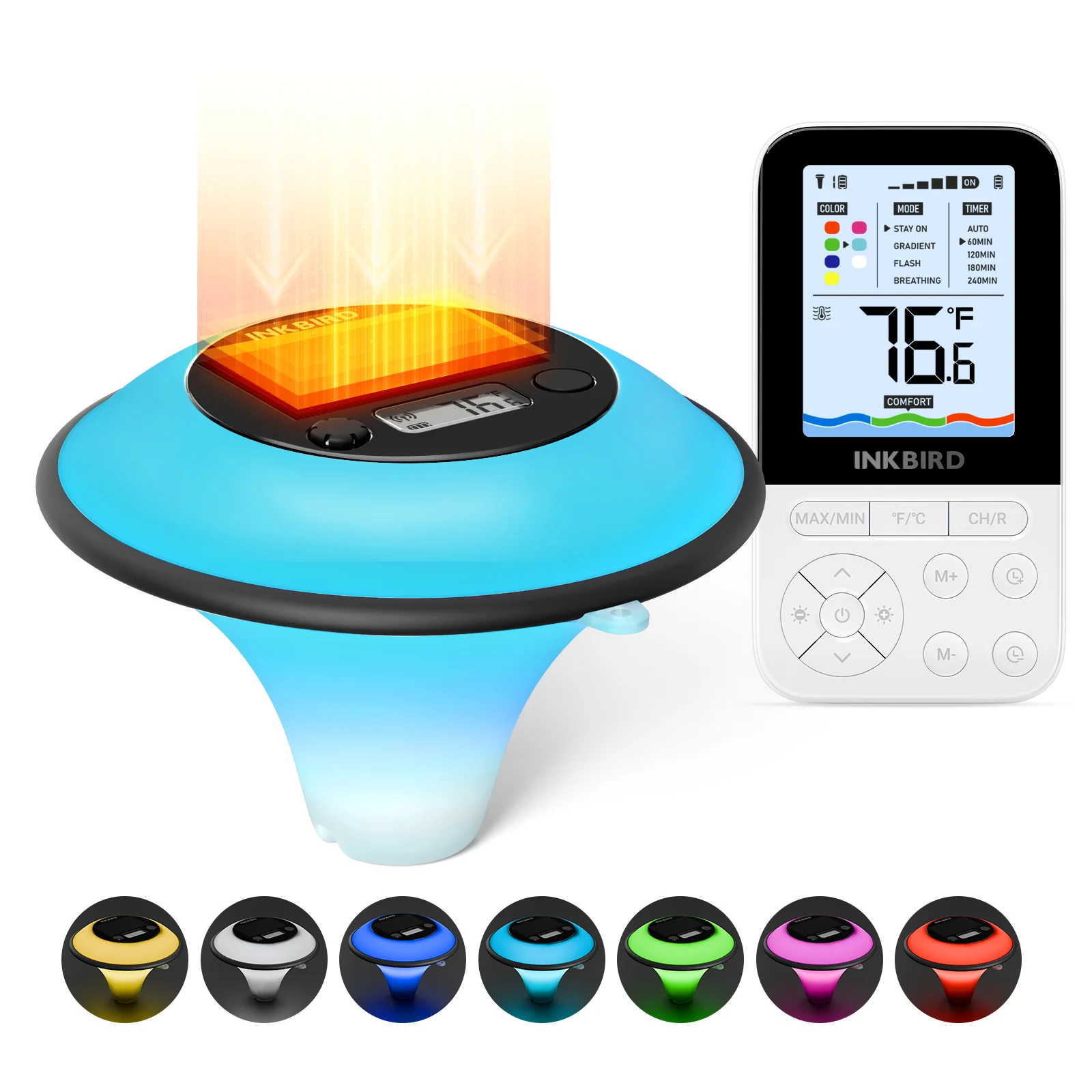 Solární teploměr do bazénu s podsvícením IBS-P05R Inkbird