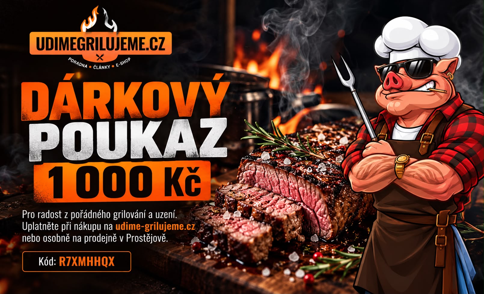 Dárkový poukaz v hodnotě 1 000 Kč