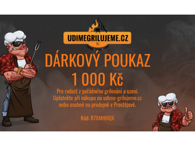 Dárkový poukaz v hodnotě 1 000 Kč
