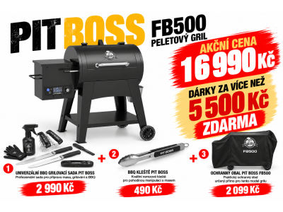 Gril na dřevěné pelety FB500 Pit Boss + ZDARMA příslušenství v hodnotě 5 500 Kč