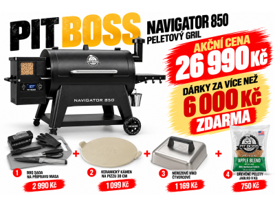 Gril na pelety Navigator 850 Pit Boss + ZDARMA příslušenství v hodnotě 6 000 Kč