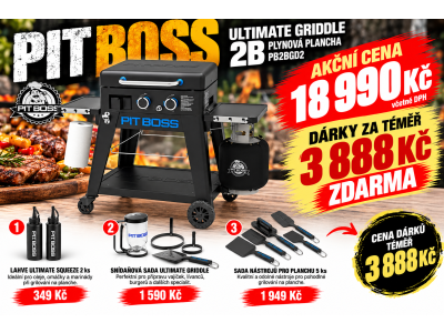 Plynový gril Ultimate Griddle Plancha 2B Pit Boss + ZDARMA příslušenství v hodnotě 3 888 Kč