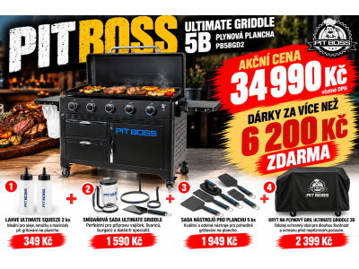 Plynový gril Ultimate Griddle Plancha 5B Pit Boss + ZDARMA příslušenství v hodnotě 6 200 Kč