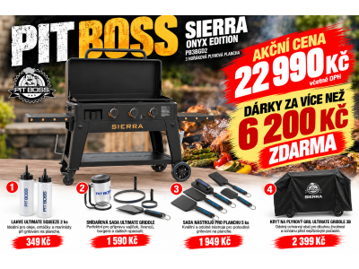 Pit Boss Sierra – Onyx Edition + ZDARMA příslušenství v hodnotě 6 200 Kč